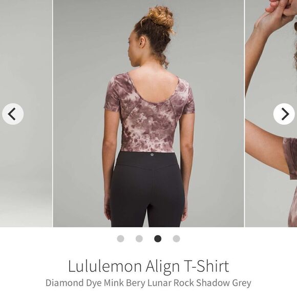 NWT Lululemon Align Cropped Shirt - Diamond Dye - Picture 3 of 6